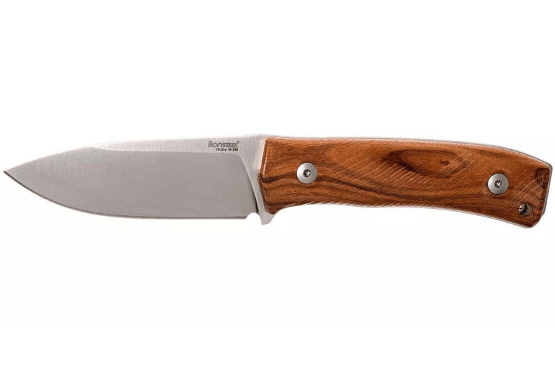 Couteau LionSteel M4.ST lame 9,5cm manche en bois de santal + étui en cuir