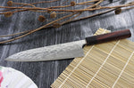 Couteau de chef japonais artisanal Takeshi Saji R2 Damas 21cm