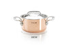 Faitout en cuivre inox De Buyer Prima Matera compatible induction anses en inox avec couvercle - 16cm