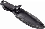 Couteau LionSteel T5.MI lame 12,8cm manche en micarta noir + étui en cuir
