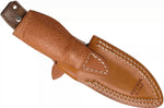 Couteau LionSteel M4.WN lame 9,5cm manche en bois de noyer + étui en cuir