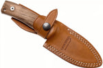 Couteau LionSteel M4.WN lame 9,5cm manche en bois de noyer + étui en cuir