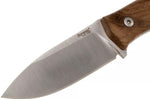 Couteau LionSteel M4.WN lame 9,5cm manche en bois de noyer + étui en cuir