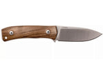 Couteau LionSteel M4.WN lame 9,5cm manche en bois de noyer + étui en cuir
