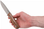 Couteau LionSteel B40.ST lame 10,3cm manche en bois de santal + étui en cuir