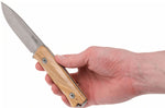 Couteau LionSteel B40.UL lame 10,3cm manche en bois d'olivier + étui en cuir