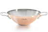 Wok en cuivre inox 32cm De Buyer Prima Matera anses en inox compatible induction