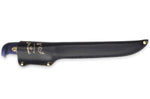 Couteau à filets Marttiini Martef 836014 lame 18cm manche caoutchouc noir + étui