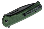 Couteau pliant CIVIVI Conspirator C210062 lame Blackwash et manche Micarta vert 11,7cm