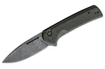 Couteau pliant CIVIVI Conspirator C21006DS1 lame Damas manche Micarta noir et vert 11,7cm