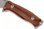 Couteau LionSteel M5.ST lame 11,5cm manche en bois de santal + étui en cuir