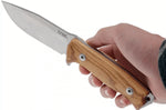 Couteau LionSteel M5.UL lame 11,5cm manche en bois d'olivier + étui en cuir