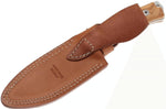 Couteau LionSteel M5.UL lame 11,5cm manche en bois d'olivier + étui en cuir