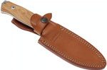 Couteau LionSteel M5.UL lame 11,5cm manche en bois d'olivier + étui en cuir