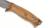 Couteau LionSteel M5.UL lame 11,5cm manche en bois d'olivier + étui en cuir
