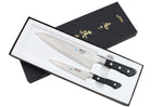 Coffret de 2 couteaux japonais MAC Professional universel + chef alvéolé