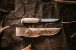 Couteau de chasse Marttiini Deluxe Lynx Bronze 450012 lame 11cm manche bouleau + étui