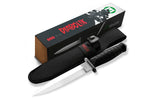 Couteau Maserin Diabolik 4950 lame 16cm manche en caoutchouc noir + étui en nylon