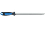 Fusil de boucher FISCHER mèche ovale 30cm grain fin manche bleu et gris