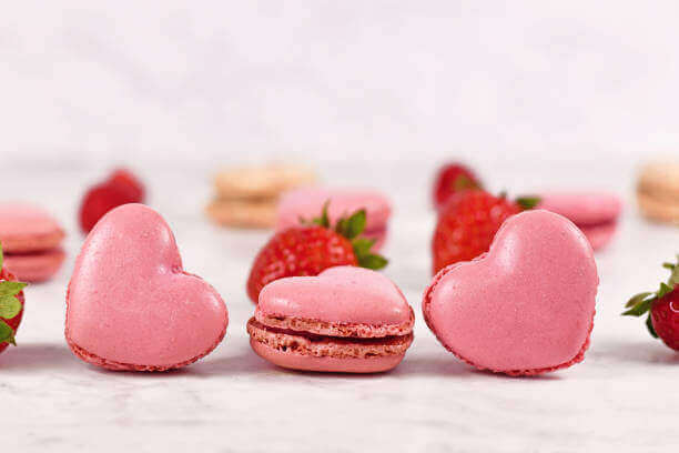 Plaque macarons en silicone 40x30cm 42 empreintes forme coeur