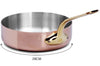 Plat à sauter en cuivre inox Mauviel M'Héritage 200B tous feux sauf induction - 28cm