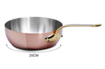 Sauteuse évasée bombée en cuivre Mauviel M'Héritage 200B tous feux sauf induction - 20cm