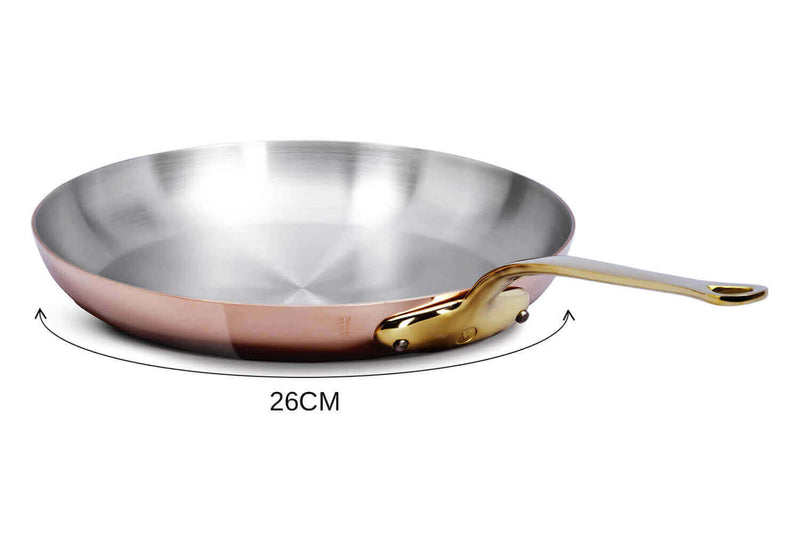 Poêle à frire en cuivre Mauviel M'Héritage 200B tous feux sauf induction - 26cm
