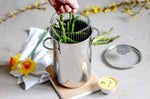 Cuit asperges Cristel 16cm avec panier inox et couvercle verre