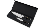 Coffret 2 couteaux Fukito Ebène X50 Chef + Office
