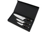 Coffret 3 couteaux Fukito Ebène X50 Chef + Universel + Office