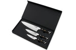 Coffret 3 couteaux Fukito Ebène X50 Chef + Universel + Office