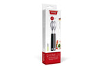 Set de 2 cuillères à quenelle Triangle en acier inox manches en green grip - 6 cm