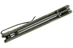 Couteau pliant Sencut Sachse S210072 manche en micarta vert foncé 11cm