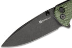 Couteau pliant Sencut Sachse S210072 manche en micarta vert foncé 11cm