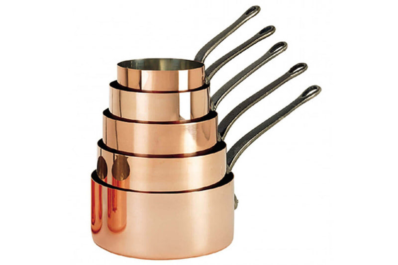 Set de 5 casseroles en cuivre De Buyer Inocuivre poignée en fonte d'acier