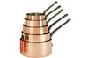 Set de 5 casseroles en cuivre De Buyer Inocuivre poignée en fonte d'acier