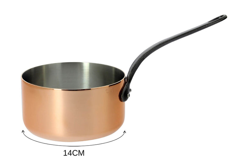 Casserole en cuivre De Buyer Inocuivre poignée en fonte d'acier - 14cm