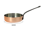 Sauteuse droite en cuivre De Buyer Inocuivre poignée en fonte d'acier - 16cm
