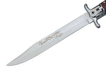 Couteau pliant Fox Special Hunter 1647 manche bois 11cm + étui en cuir