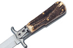 Couteau pliant Fox Special Hunter 1648 manche en bois de cerf véritable 11cm + étui en cuir