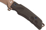 Machette Kukri Fox Military Extreme Tactical Bronze FX.9CM04BT 37cm manche Forprene vert + étui