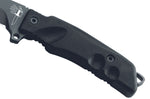 Machette Kukri Fox Military Extreme Tactical FX.9CM05T Noir 37cm manche Forprene + étui en nylon