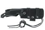 Couteau Fox Octopus Vulgaris FX.510 lame 11,5cm manche G10 noir + étui en cuir