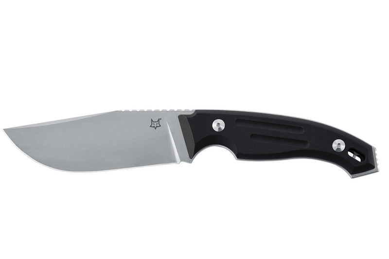 Couteau Fox Octopus Vulgaris FX.510 lame 11,5cm manche G10 noir + étui en cuir