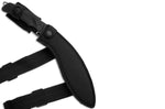 Machette Kukri Fox Military Extreme Tactical FX.9CM05T Noir 37cm manche Forprene + étui en nylon