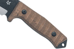 Couteau Fox Military Bushman FX.609OD lame 16cm manche micarta + étui en cuir