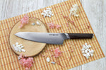 Couteau de chef Kutoyama lame 20cm et manche en bois d'ébène