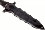 Couteau Fox Military Modras FX.507 lame 17,5cm manche G10 noir + étui en cuir