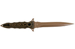 Couteau Fox Military Modras FX.508 lame 17,5cm manche G10 marron/noir + étui en cuir