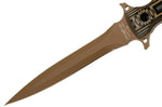 Couteau Fox Military Modras FX.508 lame 17,5cm manche G10 marron/noir + étui en cuir